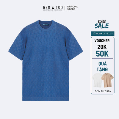[Sale] Áo thun nam Ben & Tod CS1210 BD243 chất liệu cotton dày dặn đứng form Casual Fit