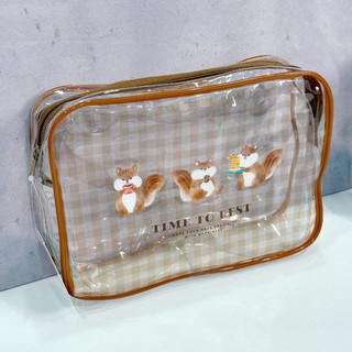 Túi đựng mỹ phẩm, đồ trang điểm mini trong suốt Seiwapro hàng Nhập từ Nhật Bản
