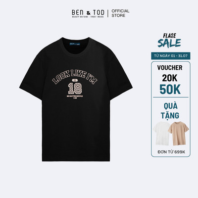 [Sale] Áo thun nam Ben & Tod CS1210 BE586 chất cotton cao cấp họa tiết in hình Casual Fit