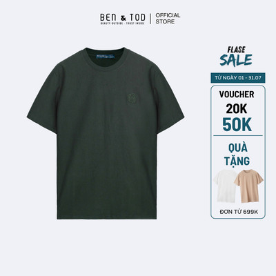[Sale] Áo thun nam Ben & Tod R1210 BE534 chất cotton hoạ tiết thoáng khí cao cấp Regular