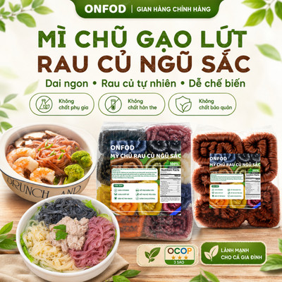 Mì chũ rau củ gạo lứt ngũ sắc sấy lạnh healthy ONFOD ăn kiêng giảm cân cho người tiểu đường, gym, yoga, mẹ bầu 1kg