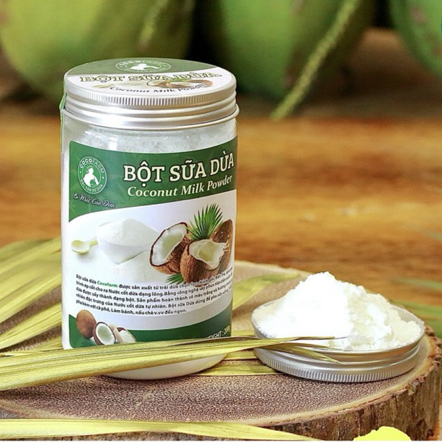 Bột Sữa (Cốt) Dừa Cocofarm hũ 200g dùng pha chế, nấu chè, làm bánh