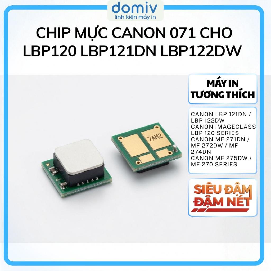 Chip Mực Canon 071 Cho LBP120 LBP121DN LBP122DW MF270 MF271DN MF272DW MF274DN MF275DW MIVDO