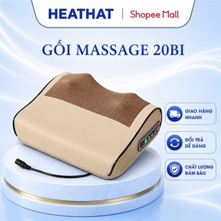 Gối Massage Cổ Vai Gáy Hồng Ngoại 20 Bi Cao Cấp , Máy Mát Xa Toàn Thân Hiệu Qủa
