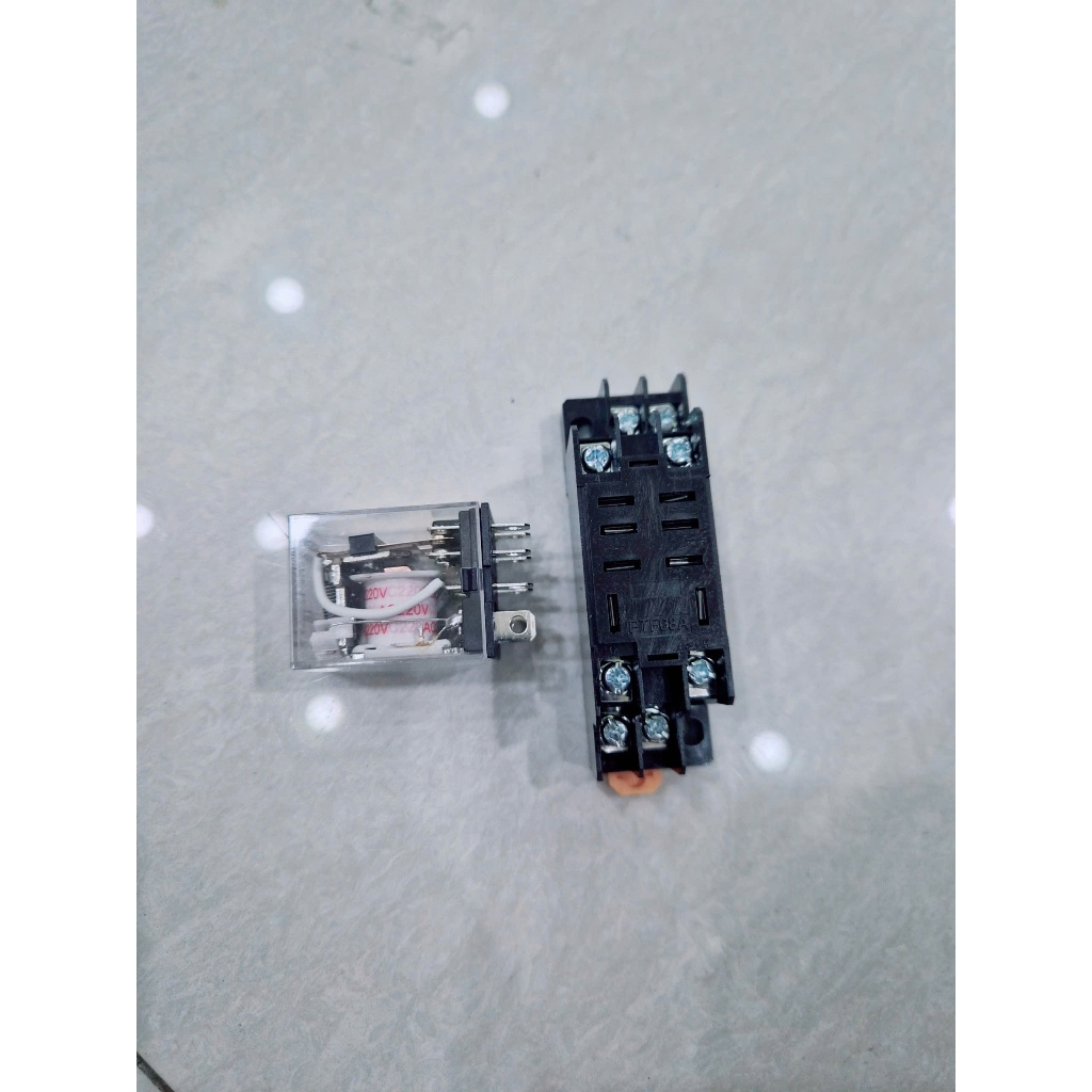 [có đế] Rơ le trung gian 8 chân 10A 12v 24v 220vac , relay kiến LY2N