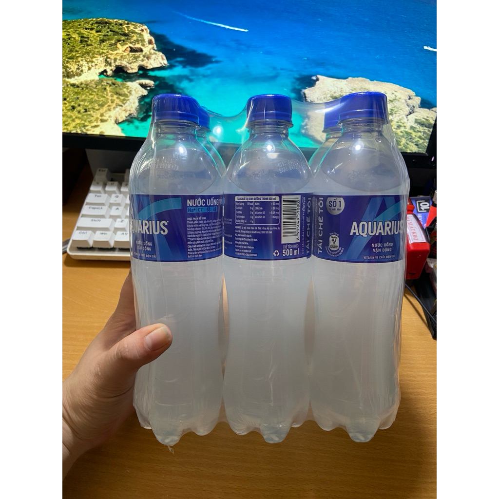 Nước uống thể thao bù khoáng AQUARIUS chai 500ml Lốc 06 chai