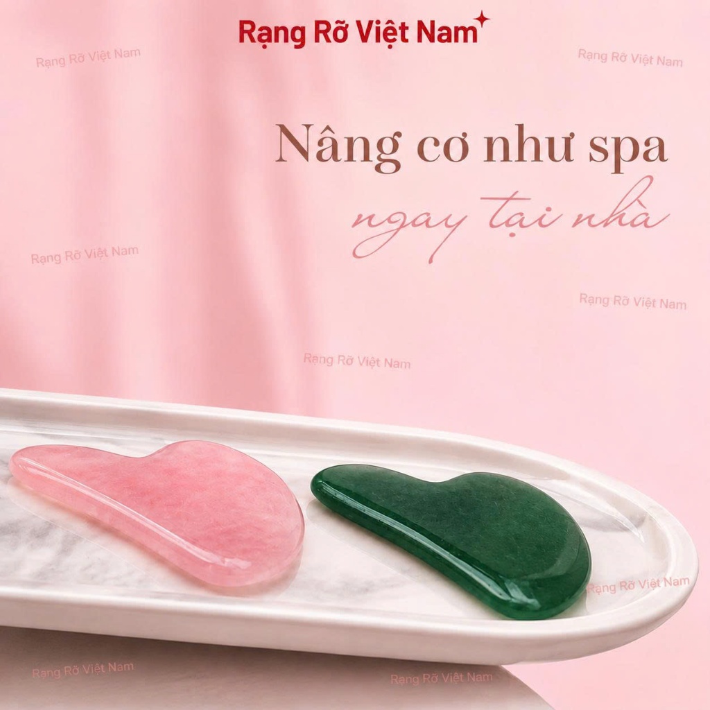 Đá Guasha Thạch Anh Nâng Cơ Mặt Trẻ Hóa Làn Da - Đá Thạch Anh Đủ Màu Giúp Nâng Cơ Mặt Loại Cao Cấp