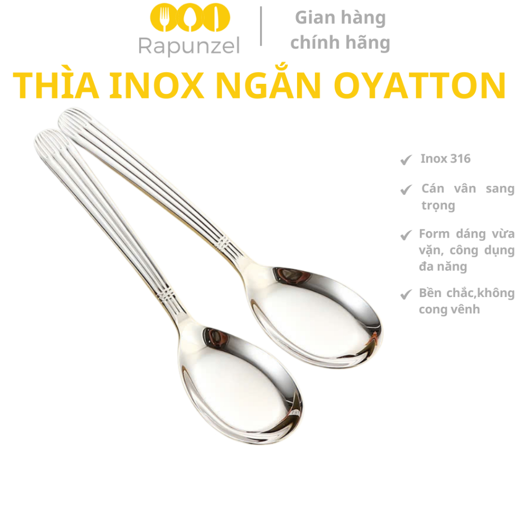 Thìa inox, muỗng inox 316, muỗng ngắn inox đa năng, thìa chống gỉ ăn cơm, muỗng phở