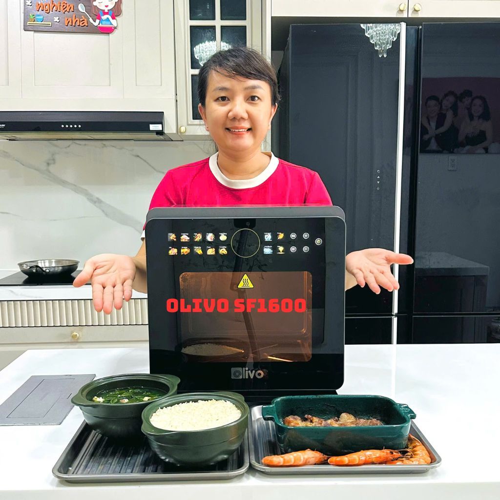 [CHÍNH HÃNG] Nồi Chiên Hơi Nước Olivo sf1600 70 Chức Năng, Bảo Hành Chính Hãng 24 Tháng,