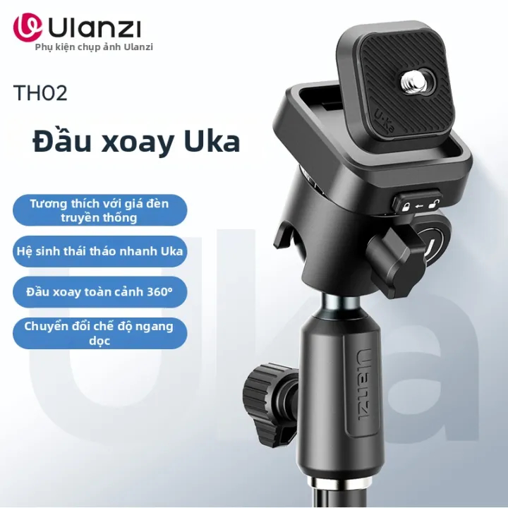 Ulanzi | Đầu bi hình chữ L ngược TH02 Uka, xoay 360°, tương thích ngàm Uka