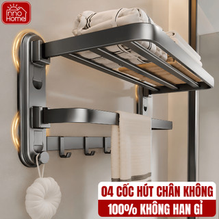 Giá Treo Khăn Nhà Tắm Hút Chân Không INNO HOME | Hợp Kim Nhôm Chống Han Gỉ, 04 Cốc Hút Chân Không - Siêu Chắc Chắn