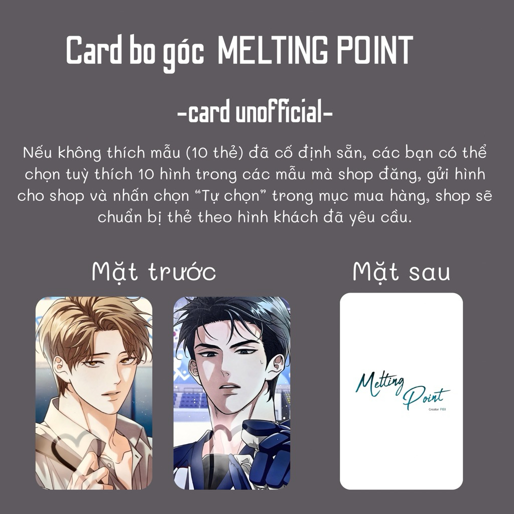 (UNOFF) SET 10 CARD BO GÓC MELTING POINT/ CON ĐƯỜNG BĂNG TAN