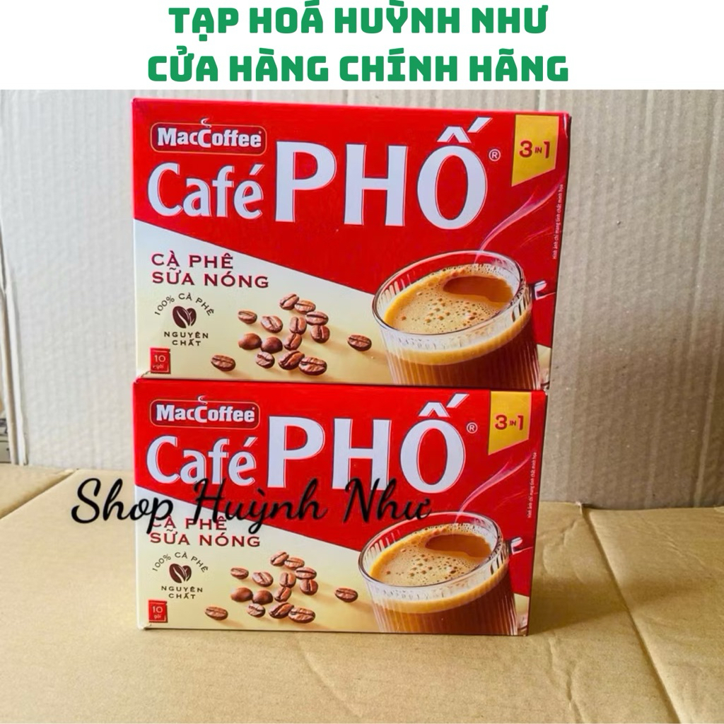[CHÍNH HÃNG]2 hộp Cà phê sữa nóng macCoffee càfe phố 3in 1 160g