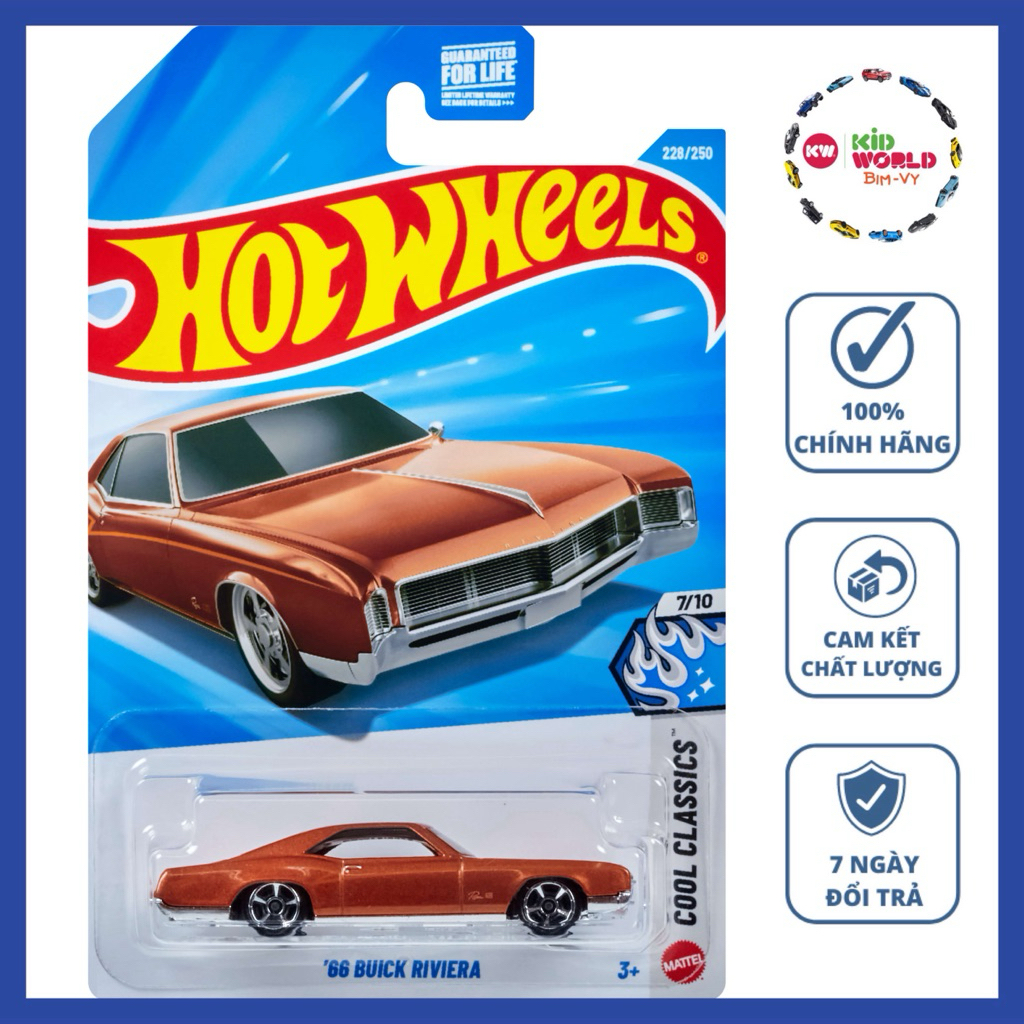 Xe mô hình Hot Wheels basic '66 Buick Riviera JJK55.