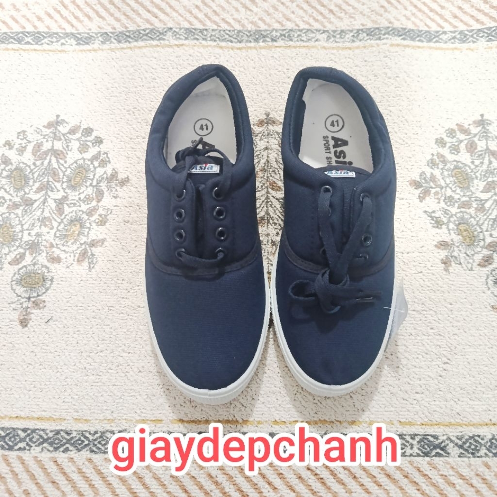 ( CÓ SIZE 45 ) Giày bata xanh cột dây nam nữ ASIA
