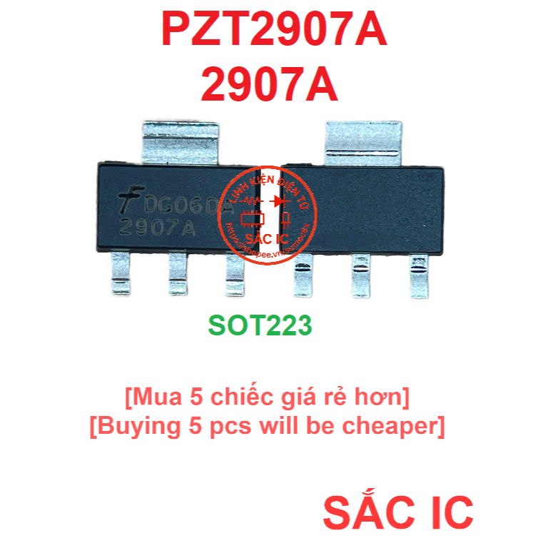 [P64] PZT2907A 2907A 2907 ic nguồn trên bo mạch - Mới nguyên bản - Original NEW