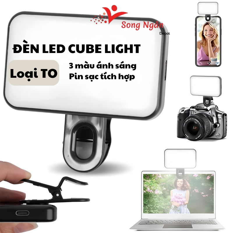 Đèn LED Selfie Mini Cầm Tay 3 Chế Độ Sáng, Chụp Ảnh, Quay Video