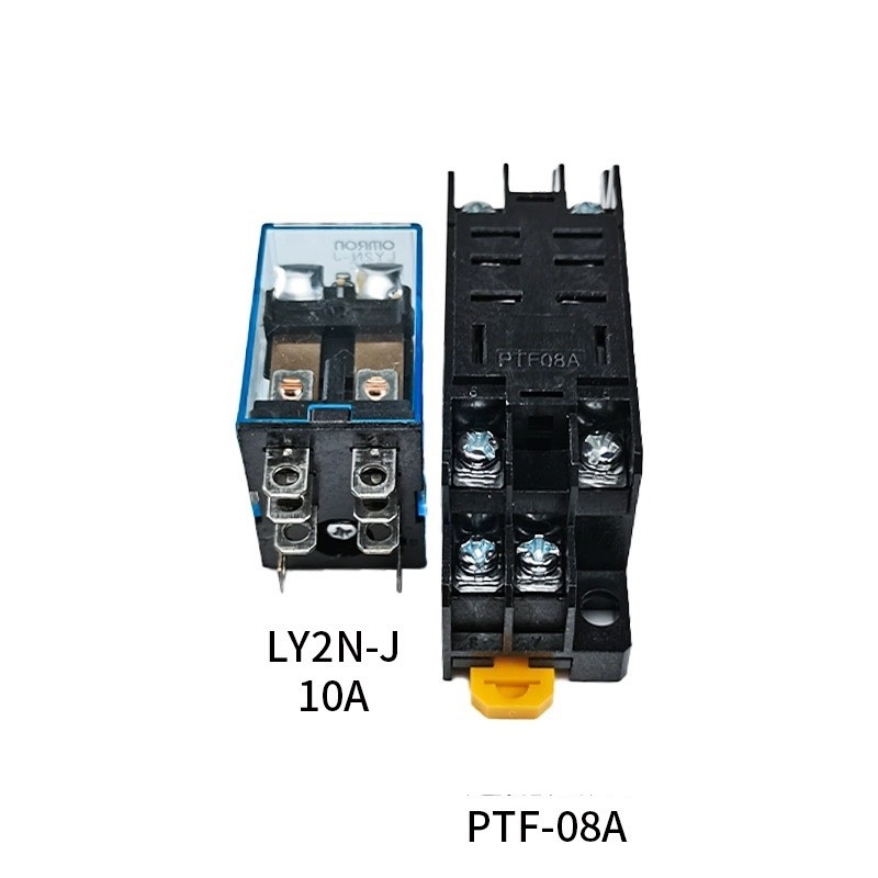 Rơ le trung gian 8 chân 10A 12v 24v 220vac , relay kiến LY2N ( kèm đế )