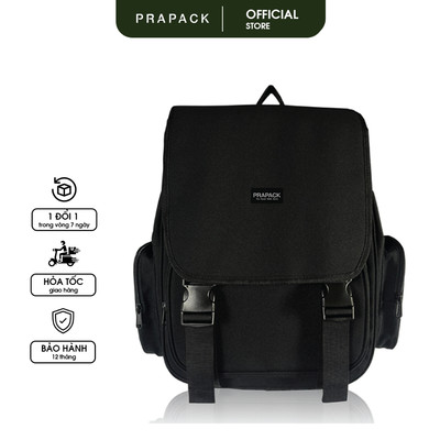 Balo Nắp Gập Khoá Gài ALLBLACK Dành Cho Nam Nữ - BL200