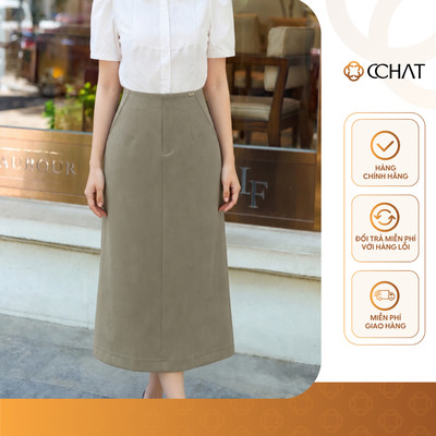Chân Váy 𝐂𝐂𝐇𝐀𝐓 Dáng Suông Pradia Cạp Liền Chất Liệu Tuytsi Cao Cấp 16CDS2040ST