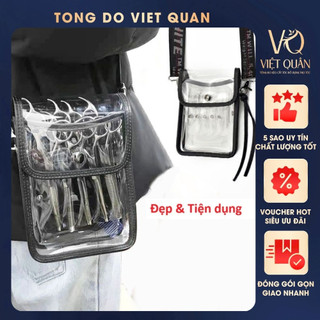 Túi Đeo Chéo Đựng Kéo Cắt Tóc Trong Suốt - Túi Đựng Dụng Cụ Barber Tiện Lợi, Chuyên Nghiệp
