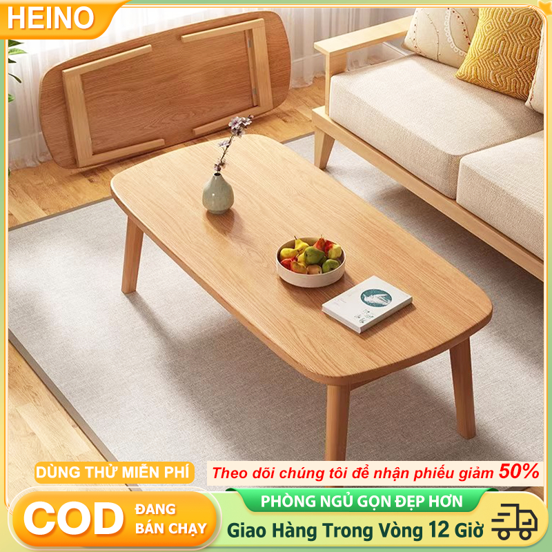 𝑯𝑬𝑰𝑵𝑶 Bàn Gỗ Gấp Gọn di động ngồi trên giường ngồi bệt Bàn Gấp Đặt Máy Tính Sách Vở Bàn Học Tại Nhà