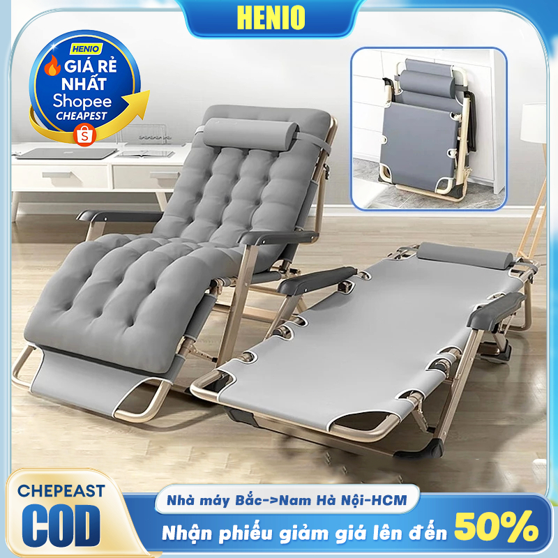 Ghế xếp gấp gọn nằm ngủ du lịch - cắm trại ngoài trời gấp 10 giây khoang rộng rãi cho bé & người lớn
