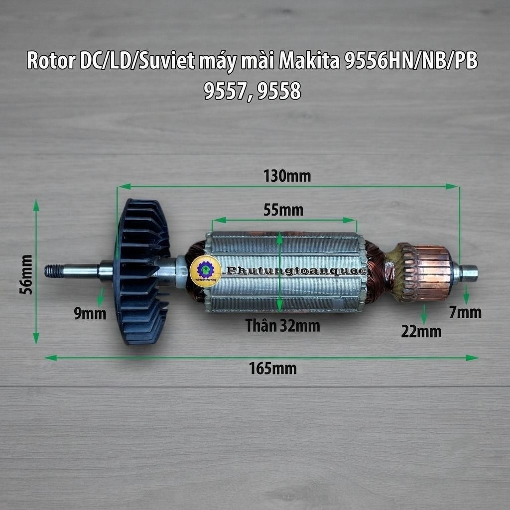 Rotor (DC) Máy Mài Góc Makita 9556NB – 9556HN – 9557NB – 9558HN