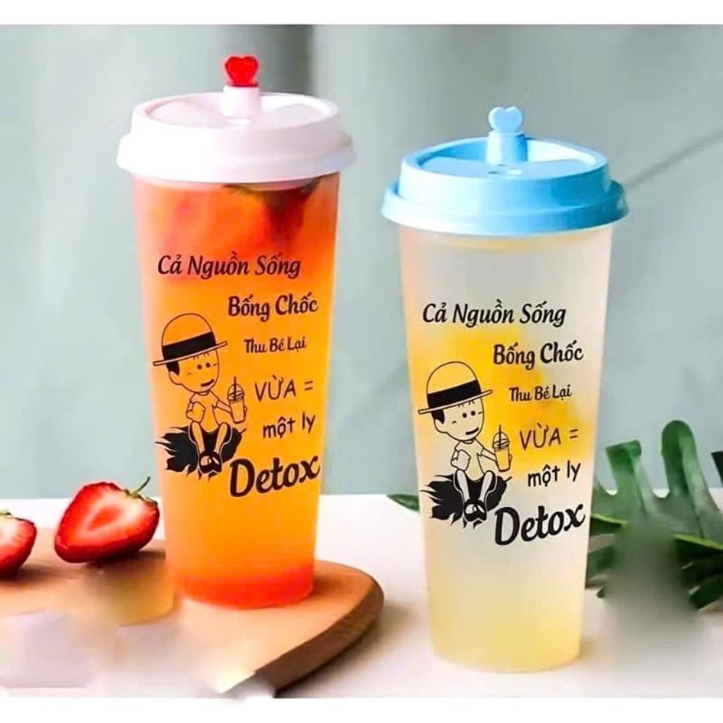 sỉ thùng1000 ly nhựa in sẵn logo , ly trà sữa, cafe (  ko kèm nắp)