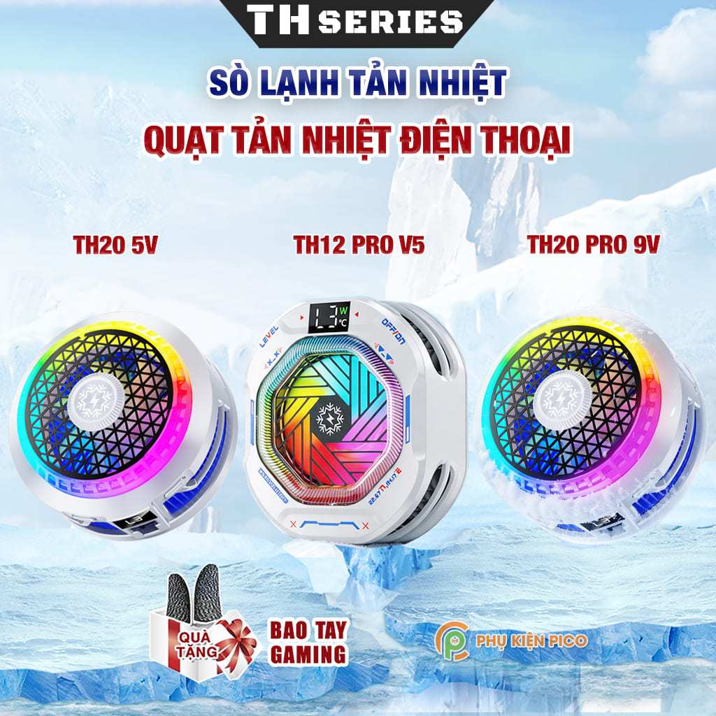 Quạt tản nhiệt điện thoại FS18 / TH12 / TH28 / TH29 Pro AI Quạt sò lạnh từ tính Gaming thế hệ mới