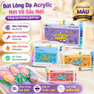 Bút Lông Dạ Enmy - Bộ Màu Đa Dạng, Nét Vẽ Sắc Nét, Chuẩn Nghệ Thuật