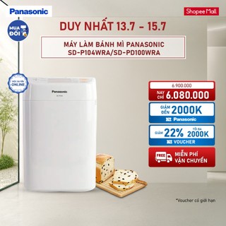 Máy làm bánh mì panasonic sd-p104wra/sd-pd100wra đa dạng thực đơn tự động - chính hãng