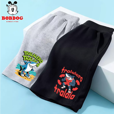 Quần đùi bé trai BOBDOG quần thể thao chất da cá cạp chun co dãn in hình tralalero tralala cho bé