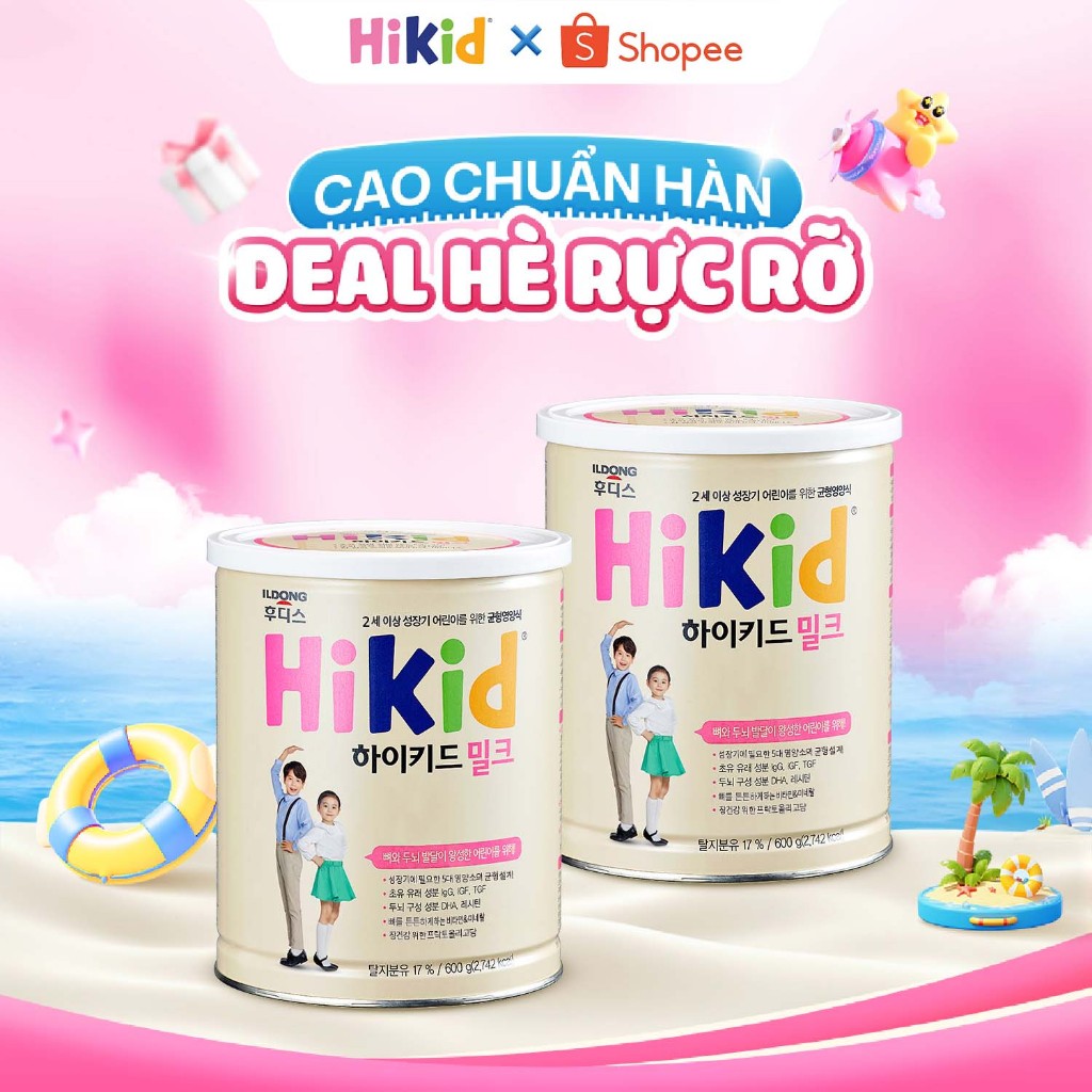 Combo 2 Hộp Sữa Hikid Tăng Cao Cho Bé - Sữa Hikid Chính Hãng Nội Địa Hàn Quốc - Sữa Phát Triển Chiều