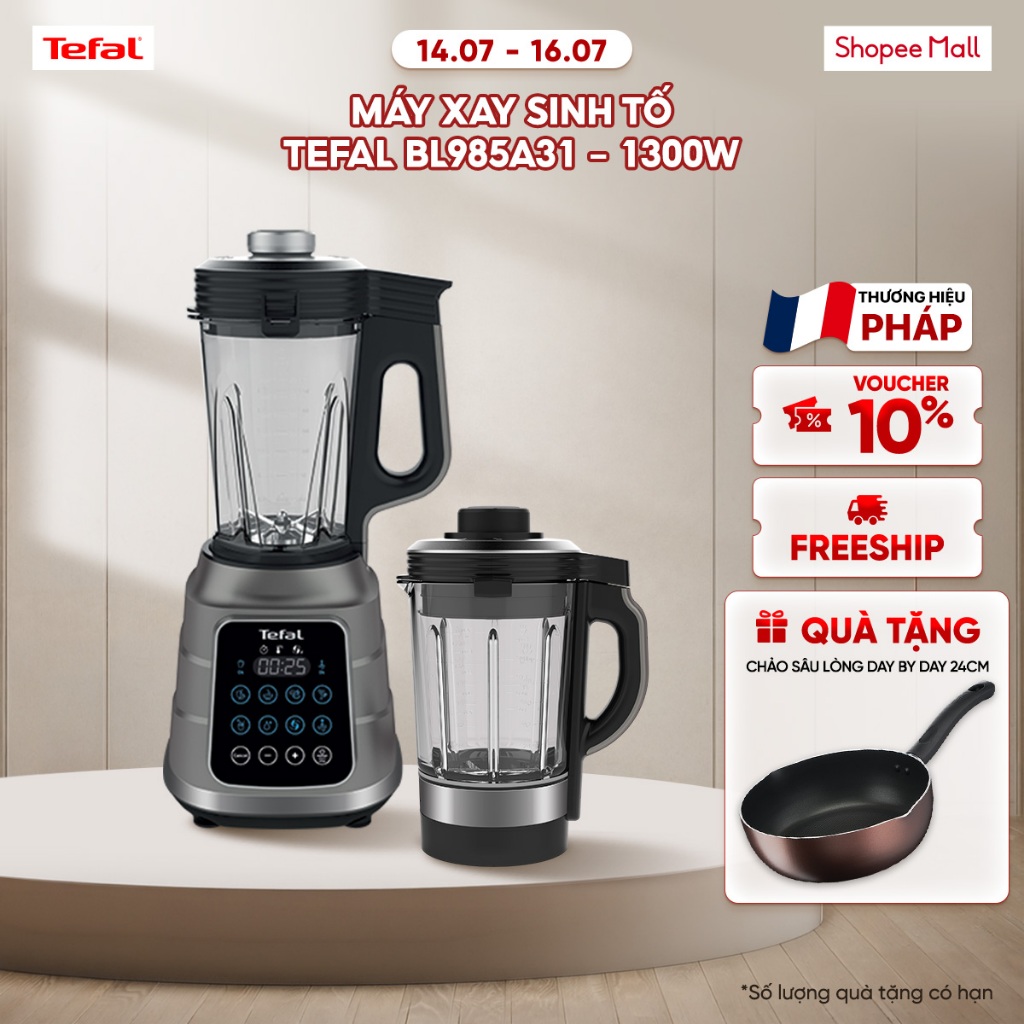 Máy xay nấu đa năng hút chân không kèm 2 cối Tefal - BL985A31 - 1300W