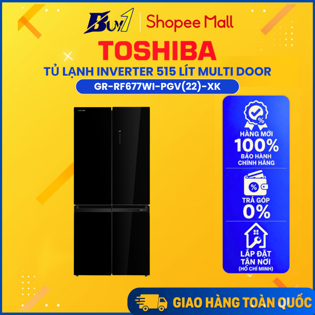 GR-RF677WI-PGV(22)-XK - Tủ lạnh Toshiba Inverter 515 lít GR-RF677WI-PGV(22)-XK - Hàng chính hãng