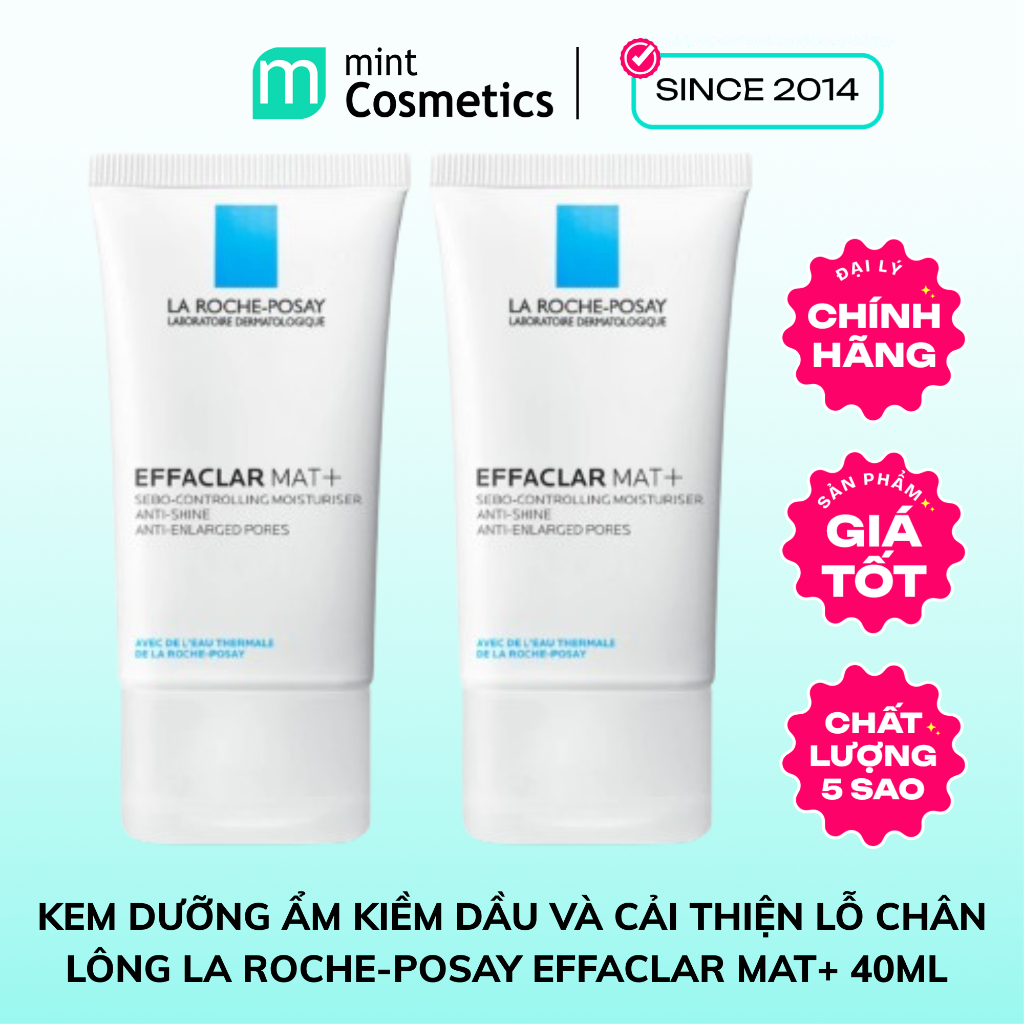 Kem Dưỡng Ẩm Kiềm Dầu Và Cải Thiện Lỗ Chân Lông La Roche-Posay Effaclar Mat+ 40Ml