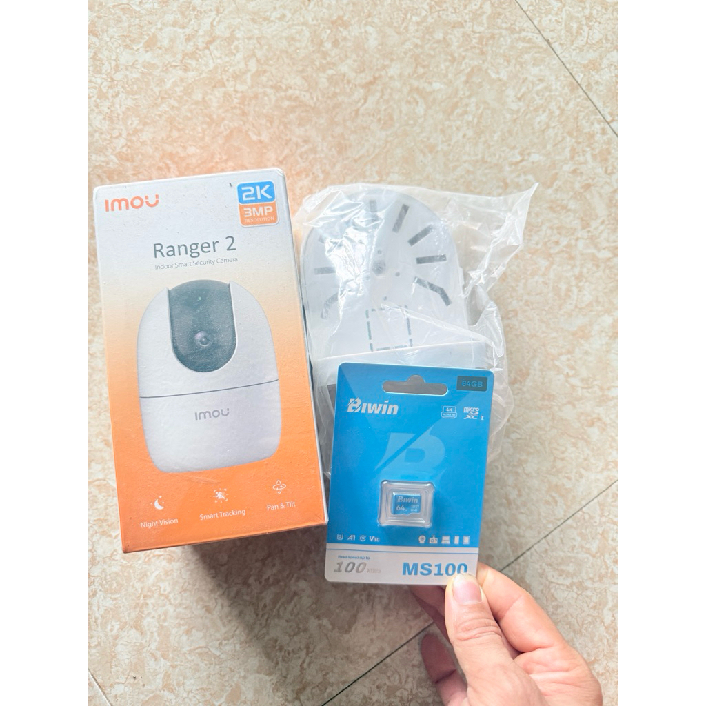 📹 COMBO CAMERA IMOU RANGER 2 3MP (2K) + THẺ NHỚ BIWIN 64GB + ĐẾ GẮN TƯỜNG