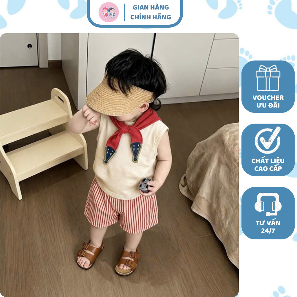 [À ƠI SHOP] D98- bộ ba lỗ trơn kèm khăn- a117.1825