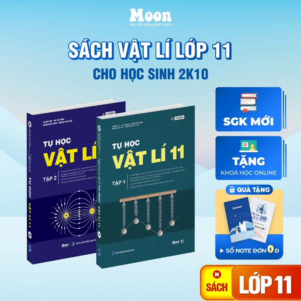 Sách tự học Vật lý lớp 11 tập 1 & tập 2 chương trình SGK mới