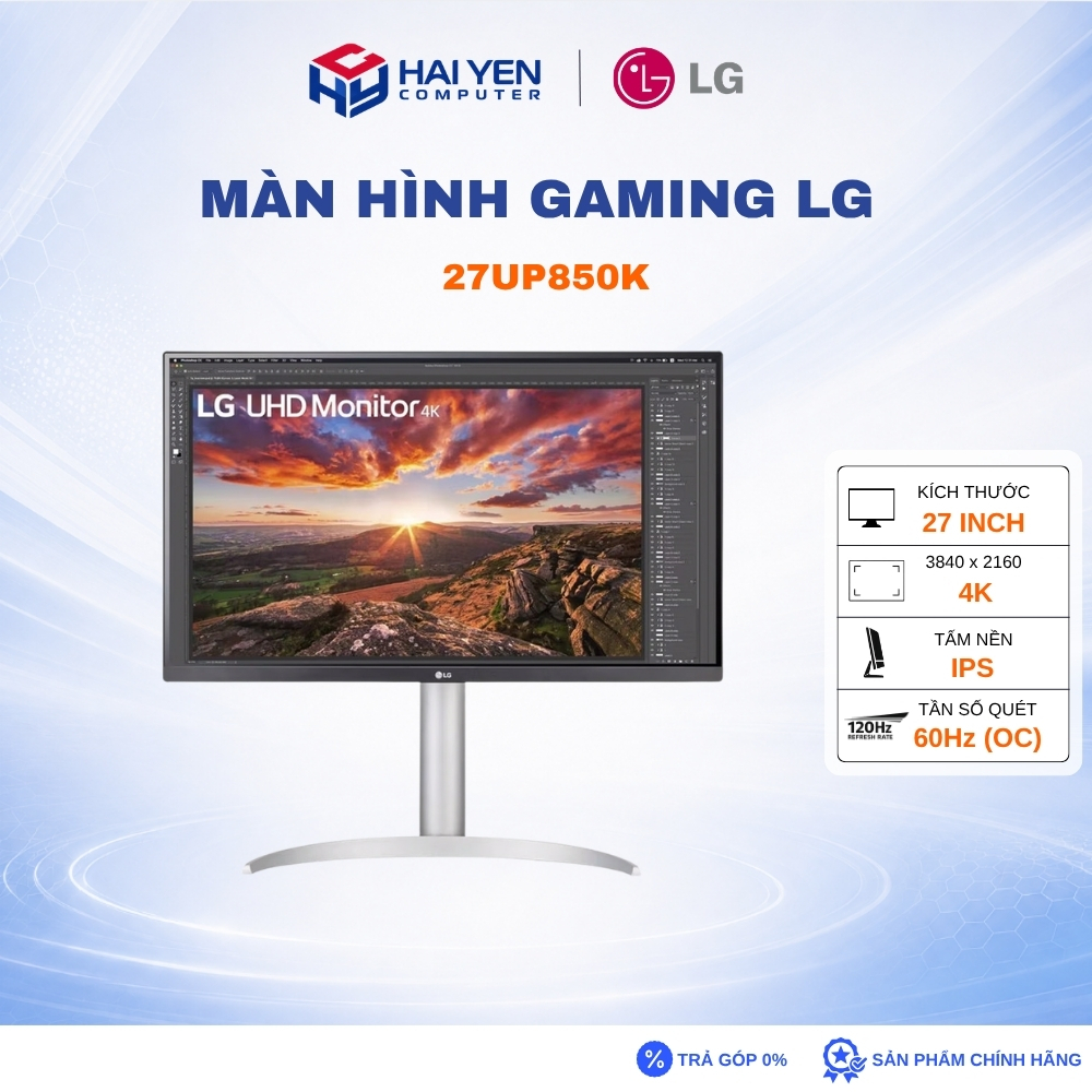 Màn hình LG 27UP850K-W 27" IPS 4K HDR USBC Chuyên Đồ họa