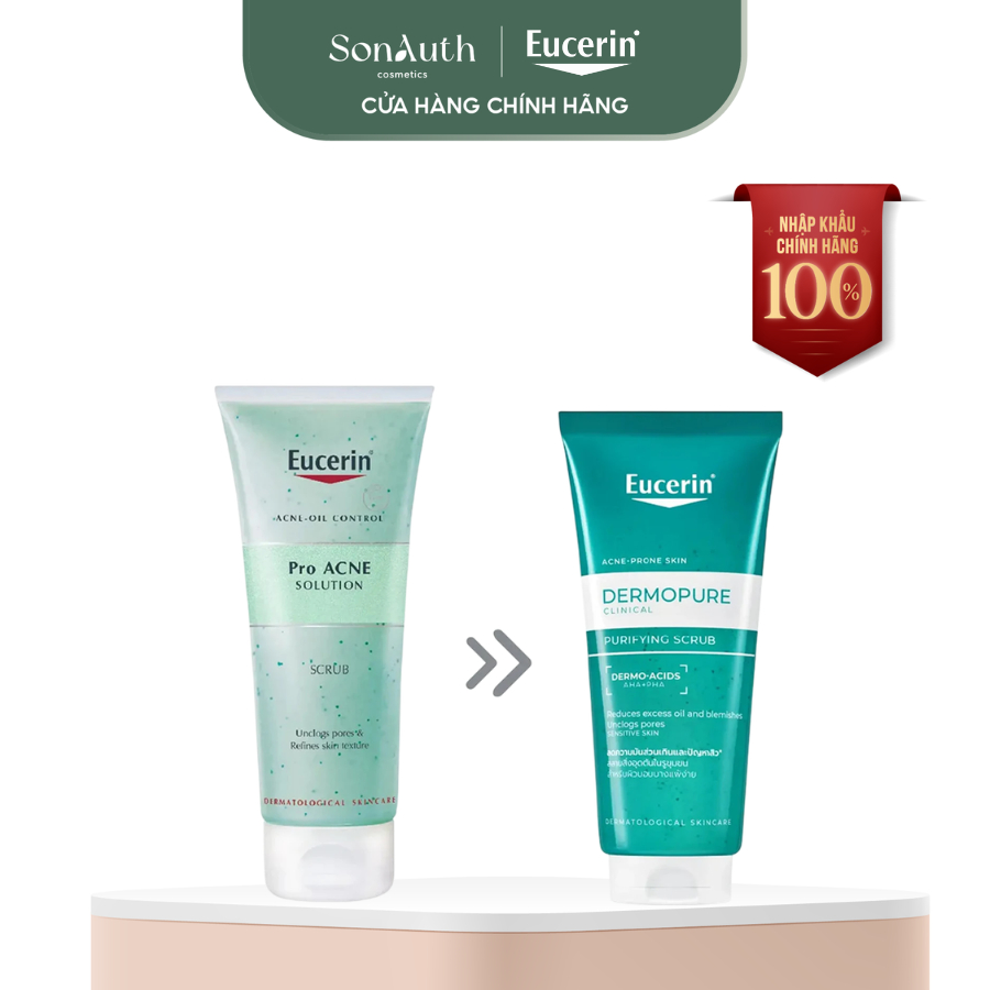[NHẬP KHẨU] Tẩy da chết cho da mụn Eucerin Acne-Oil Control Pro ACNE Solution Scrub 100ml