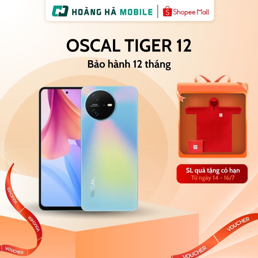 [Outlet S1] Điện thoại OSCAL TIGER 12 (8+8GB/128GB) (12+12GB/256GB) có hỗ trợ NFC  - Chính hãng (Nguyên Seal Chưa Active