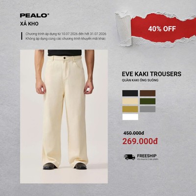 Quần kaki ống suông nam PEALO casual pants trơn chất liệu mới Loose Pants Minimalism Menswear SPT2