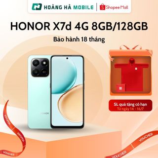 Điện thoại thông minh Honor X7d 4G 8GB/256GB - Chính hãng (Nguyên Seal Chưa Active)