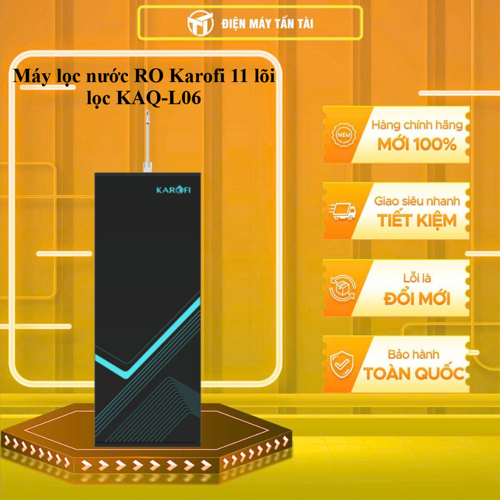 (HCM) - KAQ-L06 - Máy lọc nước RO Karofi 11 lõi lọc KAQ-L06