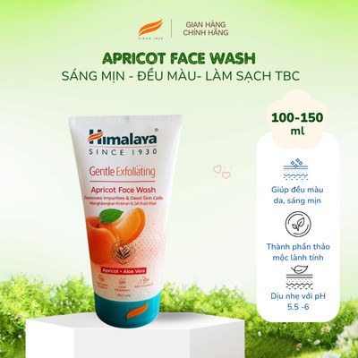 Sữa rửa mặt tẩy tế bào chết sáng da Himalaya Gentle Exfoliating Apricot Daily Face Wash 100ml &150ml