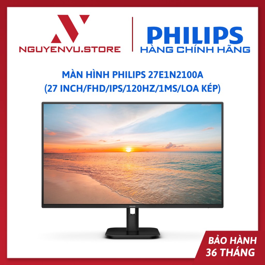 Màn hình PHILIPS 27E1N2100A (27 inch/FHD/IPS/120Hz/1ms/Loa kép) - HÀNG CHÍNH HÃNG