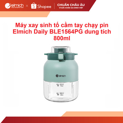 Máy xay sinh tố cầm tay chạy pin Elmich Daily BLE1564PG dung tích 800ml