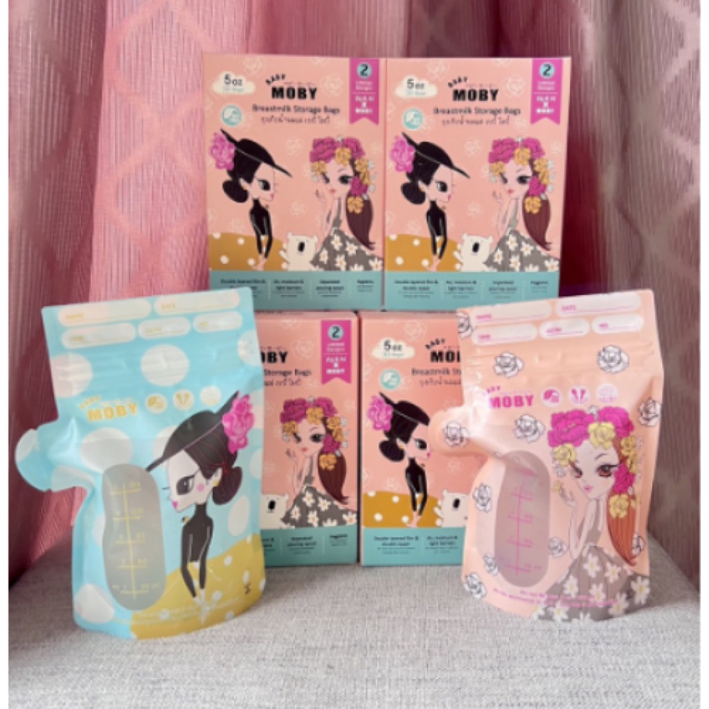 (SALE)COMBO 3 Hộp Túi trữ sữa Moby 150ml(Date 09/2026)